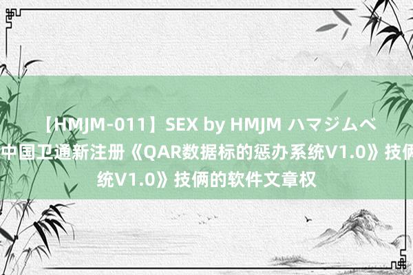 【HMJM-011】SEX by HMJM ハマジムベスト09 6時間 中国卫通新注册《QAR数据标的惩办系统V1.0》技俩的软件文章权