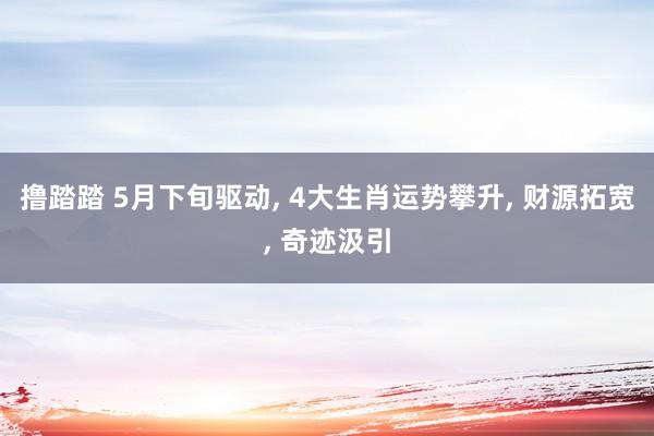 撸踏踏 5月下旬驱动， 4大生肖运势攀升， 财源拓宽， 奇迹汲引