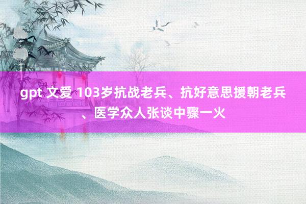 gpt 文爱 103岁抗战老兵、抗好意思援朝老兵、医学众人张谈中骤一火