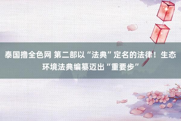 泰国撸全色网 第二部以“法典”定名的法律！生态环境法典编纂迈出“重要步”