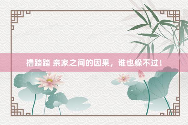 撸踏踏 亲家之间的因果，谁也躲不过！