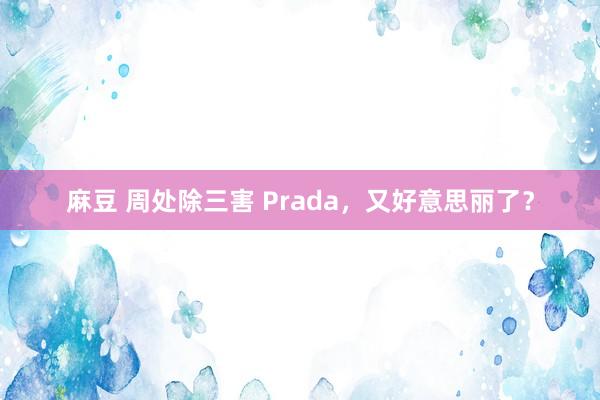 麻豆 周处除三害 Prada，又好意思丽了？